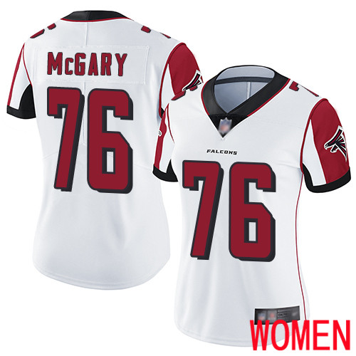 Atlanta Falcons Limited White Women Kaleb McGary Road Jersey NFL Football #76 Vapor Untouchable->women nfl jersey->Women Jersey